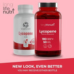 LongLifeNutri Lycopene 50mg container lid view highlighting the sealed tamper-evident cap for consumer safety.