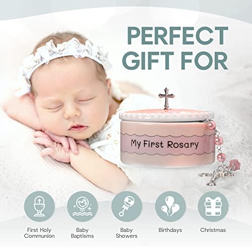 Cascade Goods baptism gift set inside decorative packaging