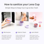 Lena brand microwave safe period cup cleaner for travel and home use