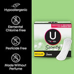 Side view of Kotex 64 count unscented daily protection liners