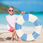 Whaline inflatable ring dimensions illustration for summer beach use