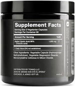 Toniiq ALA supplement 120 capsules nutritional label details