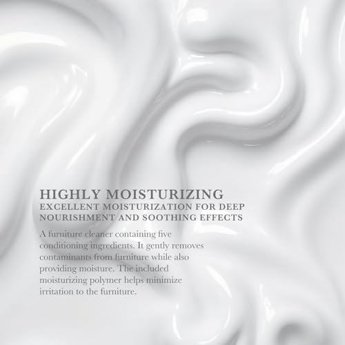 PLUIE leather cleaner package side view showing detailed application instructions for high-end sofas