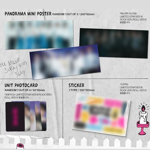 Collectible official SKZ photocards and panoramic mini poster included in the Limited Star Version package