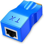 Eanetf HDMI extender showing RJ45 port connection
