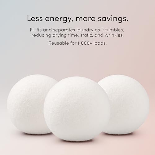 Dirty Labs wool dryer balls packaging showing 3 count enzyme buddies.