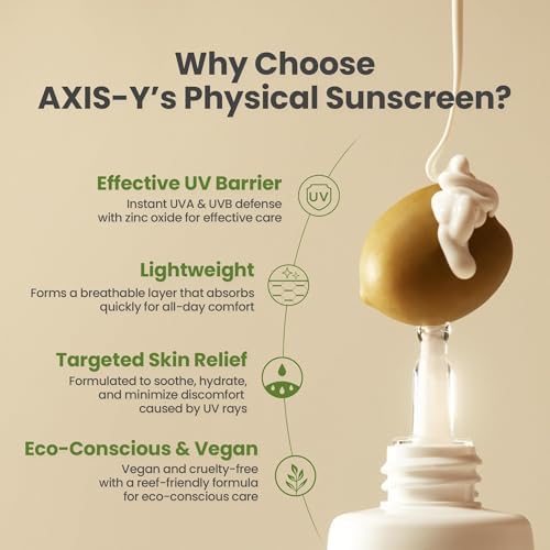 AXIS-Y imported physical sunblock tube placed next to its eco-friendly product box