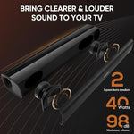 Saiyin soundbar mounted on wall under television