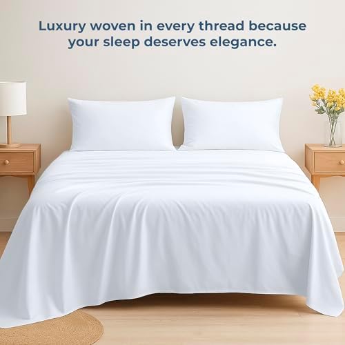 Oeko-Tex certified organic cotton white top sheet packaged display