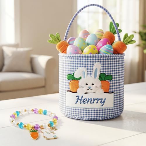 OXYEFEI embroidered holiday basket detailing the DIY alphabet letter stickers.