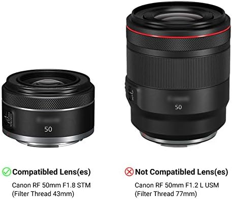 Reversible JJC LH-ES65B lens hood for compact storage