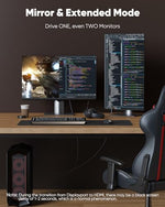 Highwings premium braided adapter cable connecting a desktop computer tower to a display monitor.