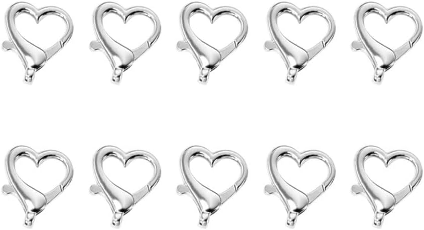 HEALLILY heart lobster clasp front view jewelry making