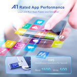Vansuny microSDXC 128GB flash memory card being inserted into an Android smartphone slot