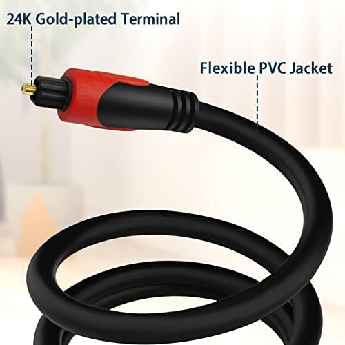 Close up of Toslink optical cable connector with protective cap