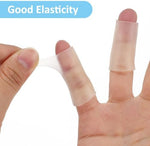 Durable gel thumb protector shields worn during gardening and crafting activities