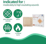 Jointown Medical Supplies Sacral Foam Dressing set of five individual sterile blister packs.