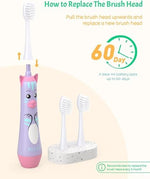 NELL&WELL kids sonic toothbrush packaging with BPA-free and waterproof icons