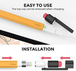 Anti roll yellow silicone protective cover designed specifically for the first generation iPad stylus.