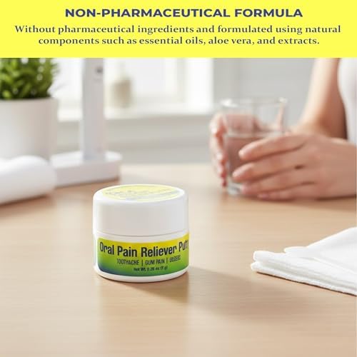 Back label instructions for ORCA natural mouth pain reliever putty with menthol