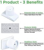 Wall Nanny four inch extension guard installed on a hallway wall