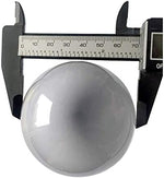 DSJUGGLING clear acrylic juggling ball side view showcasing its polished handmade smooth finish