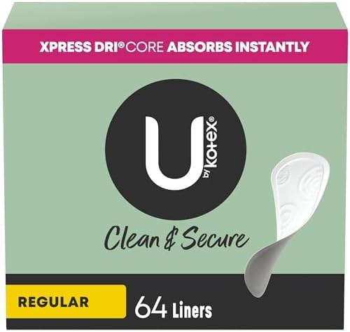 Imported Kotex Lightdays regular length unscented liners for women.
