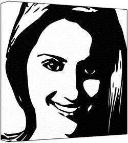 Dianna Agron - Pop Art Print - 30 x 30 x 2.5 cm Deep Box Canvas - Image 1