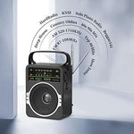 Side view of Jeujug portable radio showing telescopic antenna