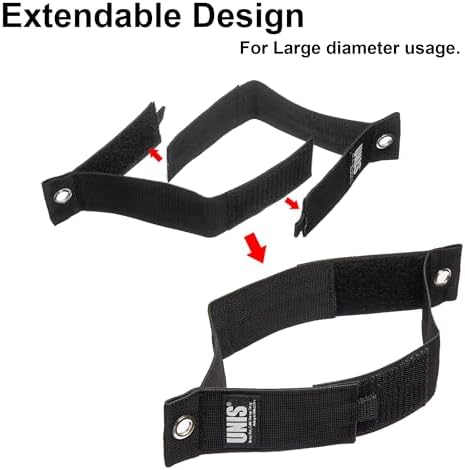 Heavy duty garage organization hangers holding large water hoses on pegboard hooks