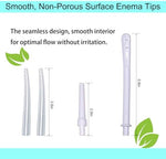 Variety of reusable enema tips and nozzles included in the Kimann replacement set.