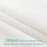 Jolilight aesthetic weighted bath curtain showing the water repellent droplets sliding off the fabric surface.