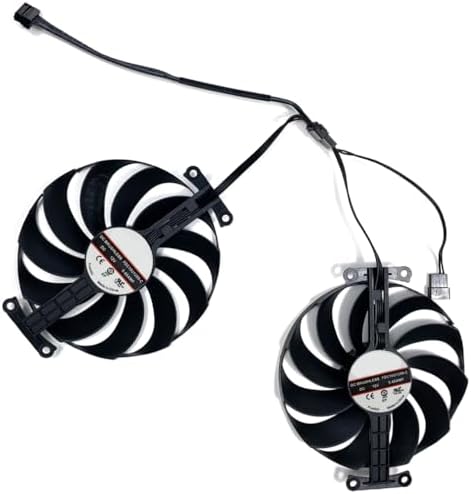 Side view illustration showcasing the slim zero point47 inch profile depth of the desktop fan assembly