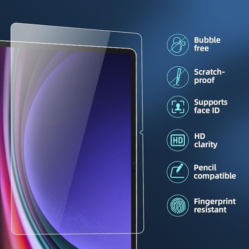 Ultra clear tempered glass screen protector on Samsung Tab