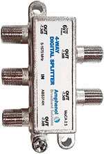 Amphenol broadband four port splitter packaging details and genuine manufacturing labels