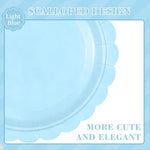 NatNarr light blue party supplies set serving 25 guests