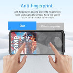 Close up of 9H hardness tempered glass screen guard application