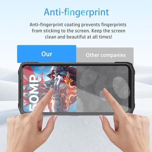Close up of 9H hardness tempered glass screen guard application