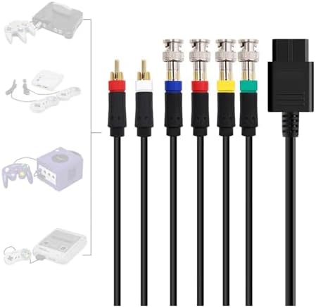 Ciciglow component AV cord with four color-coded BNC heads