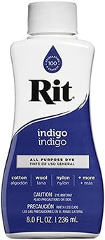 Rit liquid dye indigo bottle label details