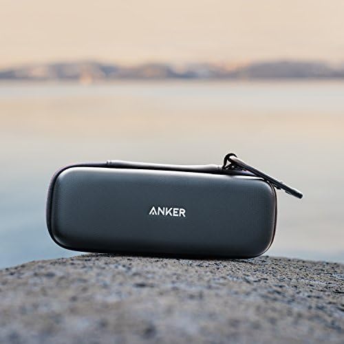Anker protective travel pouch showing internal mesh pocket holding charging cables