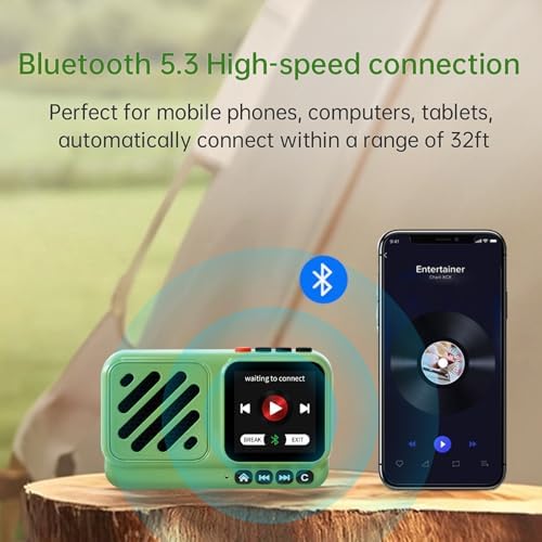 Choyong Voyager retro wireless audio system unboxed display illustrating the lightweight design and included charging accessories