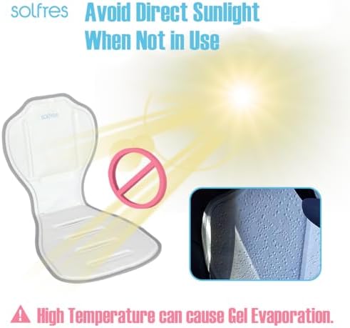 Toddler sitting comfortably on a Solfres cooling liner
