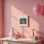 Authentic Woodamore imported pregnancy announcement wooden frame set showing both panels side by side.