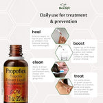 Beelife high Artepillin-C propolis tincture amber glass bottle with dropper