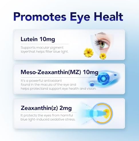 Herbal Bee Eye Supplement bottle showing natural ingredients like marigold extract.