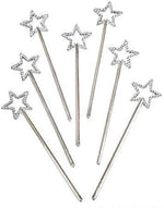 Close up of silver sequin star topper with luminous beaded border