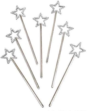 Close up of silver sequin star topper with luminous beaded border