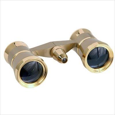 LaScala Optics premium theater binoculars highlighting the integrated red LED push button light