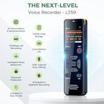 YIVIDA portable tape recorder displaying the AI app user interface with automated meeting summaries and visual mind maps.